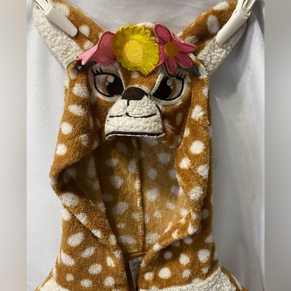 Spirit Halloween Union Suit Hooded Deer Fawn Size Child Medium (8-10) - Picture 6 of 7